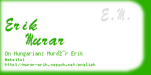 erik murar business card